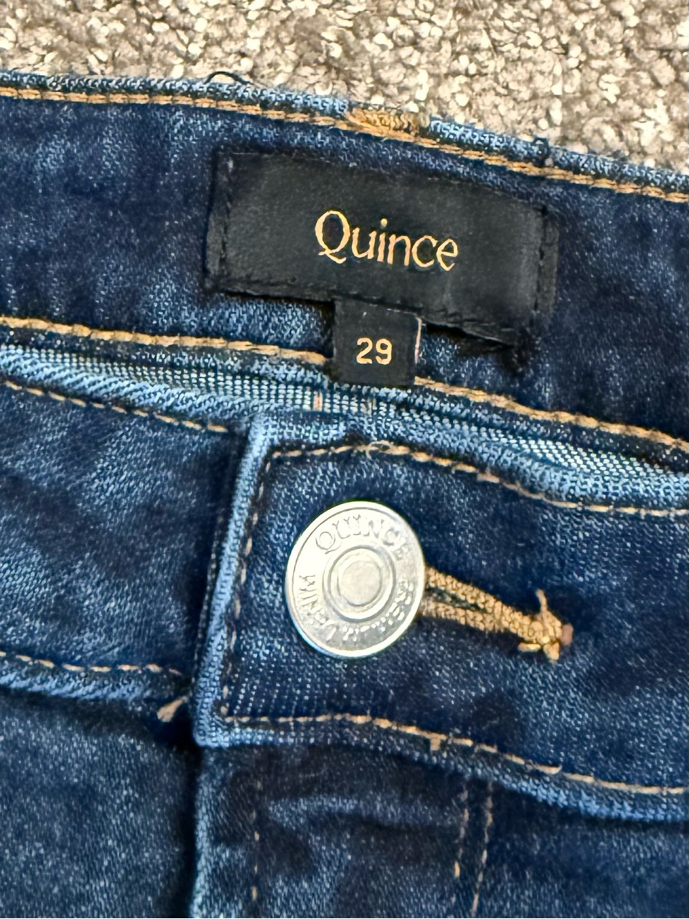 Quince Bella Stretch Wide Leg Jeans 29 Midnight Blue High Rise - Picture 4 of 6